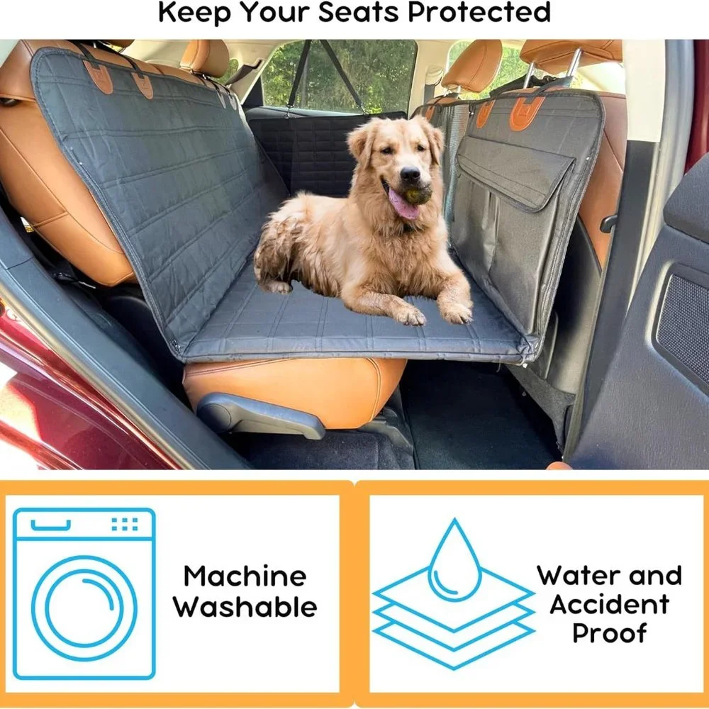 Dog Back Seat Extender - Waterproof Mesh Platform for Cars, Trucks, SUVs